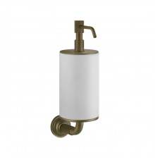 Gessi Venti20 Дозатор для жидкого мыла подвесной, цвет: белый, фурнитура Antique Brass. 65413#713