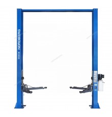 Подъемник двухстоечный 4 т, верхняя синхронизация, H=3,6 м, 220 В, синий NORDBERG N4120H-4B_3+2_220