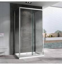 Душевой уголок Abber Schwarzer Diamant AG30140H-S90-S90 140x90, профиль хром, стекло прозрачное