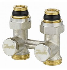 Клапан запорный радиаторный прямой Danfoss RLV-KS с переходниками G3/4 xG1/2 . 003L0220