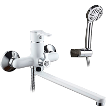 Универсальный смеситель Ledeme H03W L2203W белый, хром