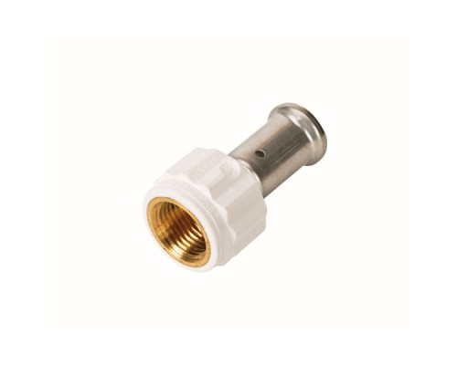 Муфта ВР, ПВДФ пресс (белая), 16x1/2 HENCO 18PKW-1604