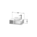 Duravit D-Neo Тумбочка подвесная компакт 80x48х26 см., раковина, 1 открытое отделение на левой стороне, цвет: белый высокоглянцевый. 2328400000,  DE493802222
