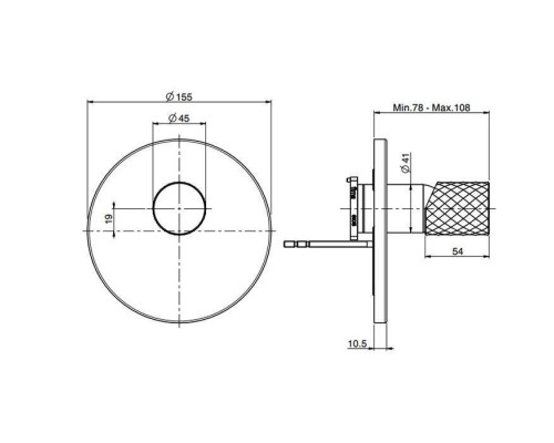Fima Carlo Frattini Spillo Tech Смеситель для душа, встраиваемый, цвет: черный матовый. F3039TX1XNS