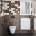 Kerama Marazzi Lato Тумба подвесная с раковиной, 49.5х27х55см., с дверцей, цвет: белая глянцевая. LA.wb.50, LAT.50.1\WHT