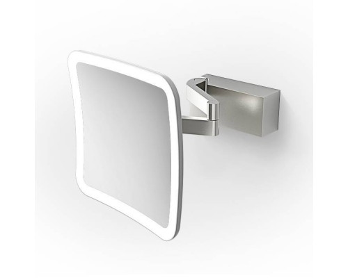 Decor Walther VISION S 5X Зеркало косметическое, подвесное, с подсветкой, с матовым покрытием, цвет: нержавеющая сталь. 0123276 Decor Walther VISION S 5X Зеркало косметическое, подвесное, с подсветкой, с матовым покрытием, цвет: нержавеющая сталь. 0123276