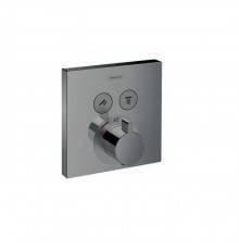 Hansgrohe ShowerSelect Термостат для душа, 2 источника, внешняя часть, внешняя часть, цвет: шлифованный черный хром. 15763340