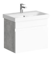 AQ SRT0106BS Smart Тумба под умывальник подвесная, с одним ящиком, бетон светлый, 600х510х380 мм SRT0106BS