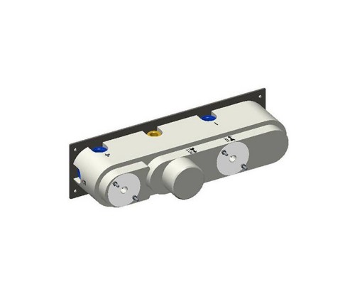 Carimali Встраиваемая часть для горизонтального термостатического смесителя c держателем, 5 выходов, цвет: хром