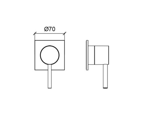 Almar Modular Смеситель для душа, встраиваемый, цвет: хром. E180190.CR