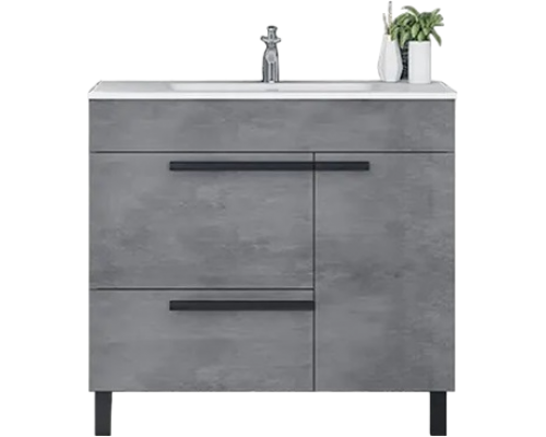 Тумба с раковиной Parly Gill 10164 напольная, серая