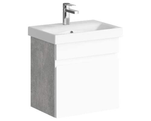 AQ SRT0105BS Smart Тумба под умывальник подвесная, с одним ящиком, бетон светлый, 500х510х350 мм SRT0105BS
