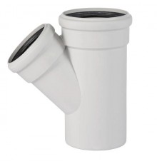 Тройник для бесшумной канализации Ostendorf SKEA 125/100*45°. 336210