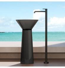 Dea Design Pedestal Basin Раковина напольная d48хh90см, цвет: smoky black. DD2022 480 R4