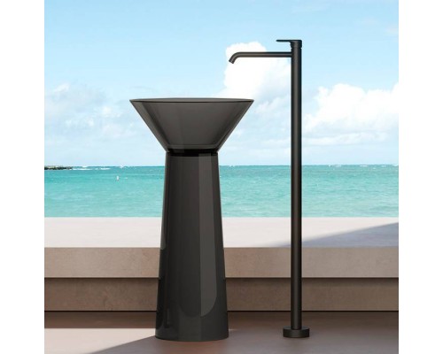 Dea Design Pedestal Basin Раковина напольная d48хh90см, цвет: smoky black. DD2022 480 R4 Dea Design Pedestal Basin Раковина напольная d48хh90см, цвет: smoky black. DD2022 480 R4