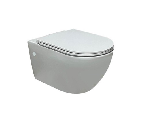 Azzurra Lilac Унитаз подвесной 56x36см, безободковый, смыв Tornado, цвет: белый глянцевый. LIVCSP000000BI