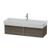 Duravit VA Тумба подвесная, 118.4x43.1х29.8см., с раковиной и 1 выдв. ящиком, цвет: сосона коричневая. VA612905151,  2350120000