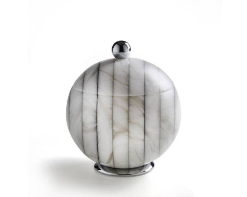 3SC Rigato Контейнер с крышкой настольный d15хh18 см, цвет: никель. AL48NL