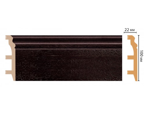 Плинтус напольный DECOMASTER D232-433 ШК/14 (100*22*2400мм)