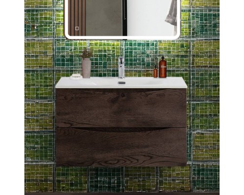 Тумба под раковину BelBagno Marino-cer-n 80 подвесная, rovere nature grigio