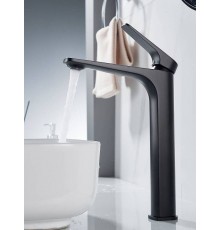 Смеситель для раковины высокий Shevanik S4211H, черный