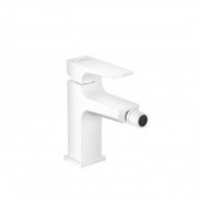 Hansgrohe Metropol Смеситель для биде на 1 отв, с донным клапаном, излив 129мм, цвет: белый матовый. 32520700