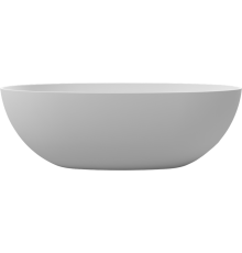 Ванна из искусственного камня WHITECROSS Diamond 170x85 см, отдельностоящая, овальная, с донным клапаном, белая матовая