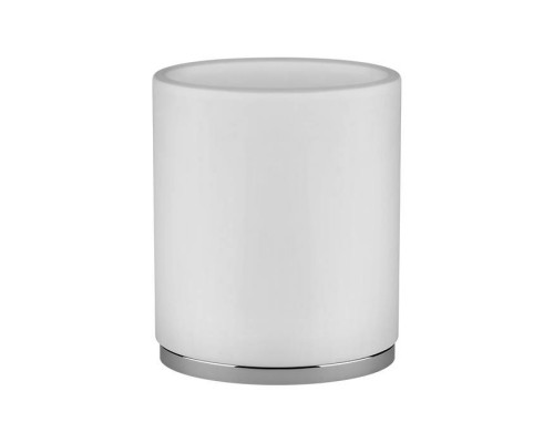 Gessi Ovale Стакан настольный, цвет: белый/хром. 25333#031 Gessi Ovale Стакан настольный, цвет: белый/хром. 25333#031