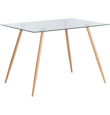 Обеденный стол TetChair Sophia 5003 110x80 см, прозрачный, ножки бук