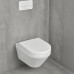 VilleroyBoch Architectura Унитаз подвесной 37x53см, безободковый, смыв Tornado, сиденье SoftClosing, CeramicPlus, цвет: альпийский белый. 4694CLR1