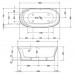 Duravit Cape Cod Ванна пристенный вариант, 190x90см с бесшовной панелью и ножками, с одним наклоном для спины, цвет: белый. 700364000000000, 792208000001000
