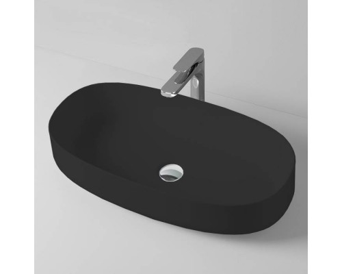 Artceram Cognac Раковина 68x35 см, без отв., накладная, цвет: матовый черный Artceram Cognac Раковина 68x35 см, без отв., накладная, цвет: матовый черный
