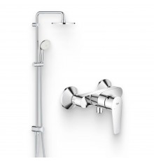 Душевой комплект Смеситель для душа Grohe BauEdge 23635001 + Стойка New Tempesta Rustic 26452001