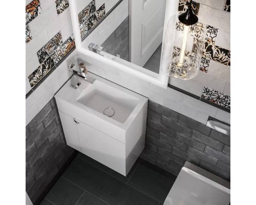 Kerama Marazzi Lato Тумба подвесная с раковиной, 49.5х27х55см., с дверцей, цвет: белая глянцевая. LA.wb.50, LAT.50.1\WHT Kerama Marazzi Lato Тумба подвесная с раковиной, 49.5х27х55см., с дверцей, цвет: белая глянцевая. LA.wb.50, LAT.50.1\WHT