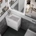 Kerama Marazzi Lato Тумба подвесная с раковиной, 49.5х27х55см., с дверцей, цвет: белая глянцевая. LA.wb.50, LAT.50.1\WHT