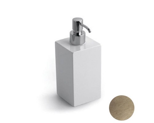 Bertocci Settecento Дозатор для жидкого мыла, настольный композит, цвет: белый матовый/бронза. 145 0748 8000