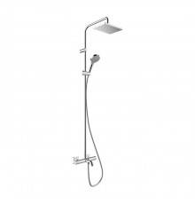 Hansgrohe Vernis Shape Душевая стойка с верхним душем 230 1jet с термостатом для ванны, цвет: хром . 26284000