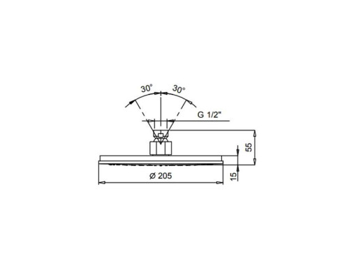 Fantini AK/25 Верхний душ 20 см, защита от известкового налета, цвет: Matt Copper PVD. 86 P9 8113