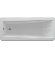 Акриловая ванна AQUATEK Либра LIB150-0000024 150x70 см, белая, правая, с каркасом, с экраном, со сливом-переливом, слив слева