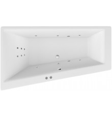 Акриловая ванна Excellent Sfera WAEX.SFL17.LINE L 170x100 см, угловая, с гидромассажем, с каркасом, со сливом-переливом, асимметричная