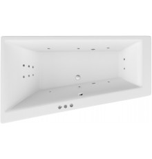 Акриловая ванна Excellent Sfera WAEX.SFL17.SMART L 170x100 см, угловая, с гидромассажем, с каркасом, со сливом-переливом, асимметричная