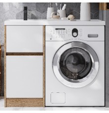 Тумба с раковиной AQUATON Лондри 40 L, дуб сантана, белый