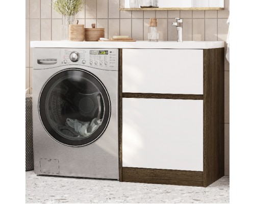 Тумба с раковиной AQUATON Лондри 60 R, дуб кантри, белый