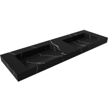 Раковина Armadi Art Flat Nero Marquina 140 с кронштейнами
