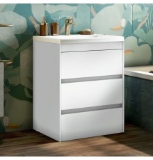 Тумба с раковиной Art Max Family 60, напольная, Bianco Lucido