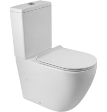 Унитаз-компакт BelBagno Sfera-r BB2141CPR безободковый, крышка BB901SC с микролифтом, бачок BB2141T