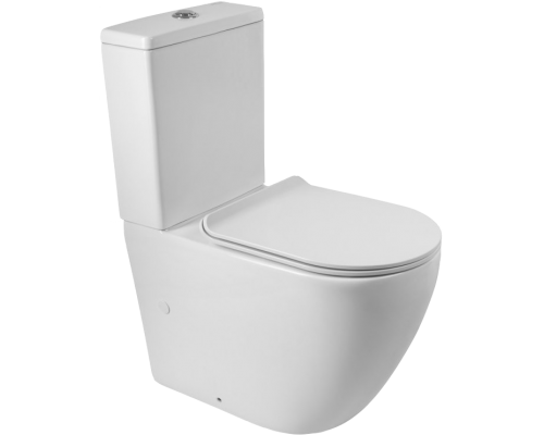 Унитаз-компакт BelBagno Sfera-r BB2141CPR безободковый, крышка BB901SC с микролифтом, бачок BB2141T