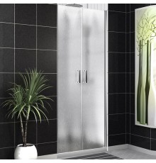 Душевая дверь в нишу BelBagno Uno UNO-B-2-90-CH-Cr стекло рифленое