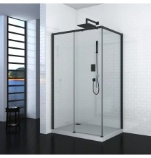 Душевой уголок Ceruttispa Vito 110B L 110х80, профиль черный