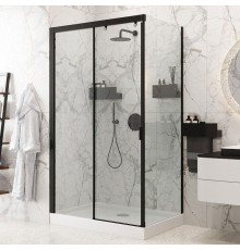 Душевой уголок Ceruttispa Marbella 120B-L 120x80, профиль черный